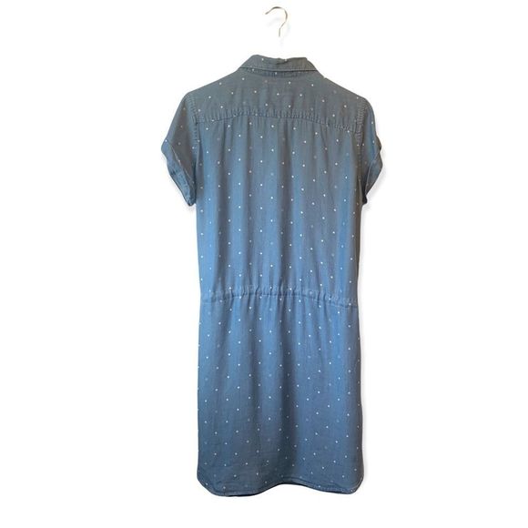 Thread & Supply Chambray Star Shirt Tencel Dress Sz Lg - Picture 3 of 12